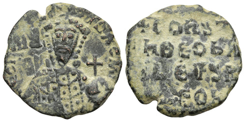 Byzantine coin of Constantine VII Porphyrogenitus with Romanus I - Constantinople